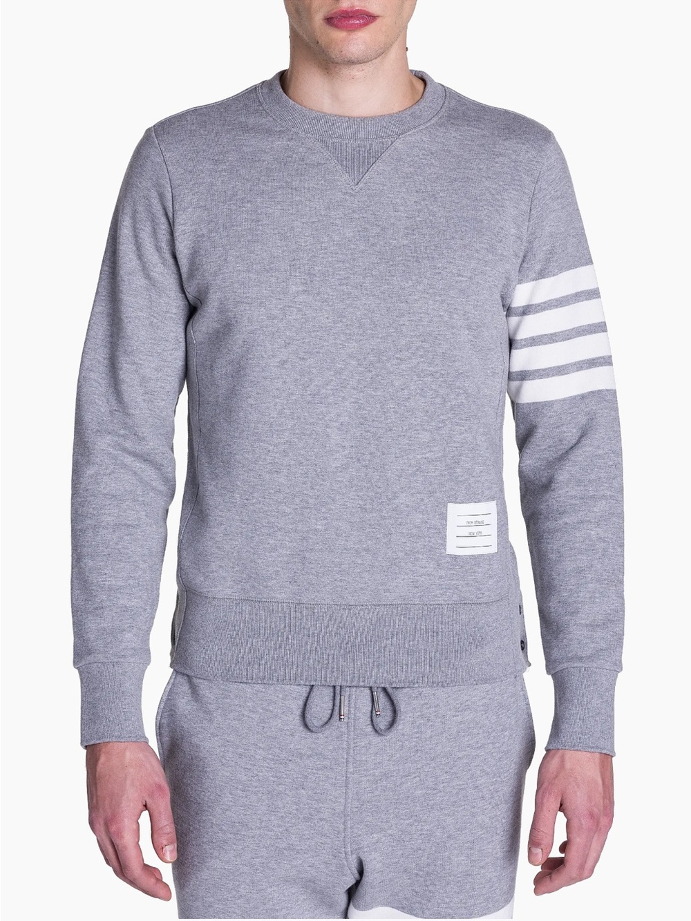 Thom Browne Bar Striped Sleeve Sweatshirt